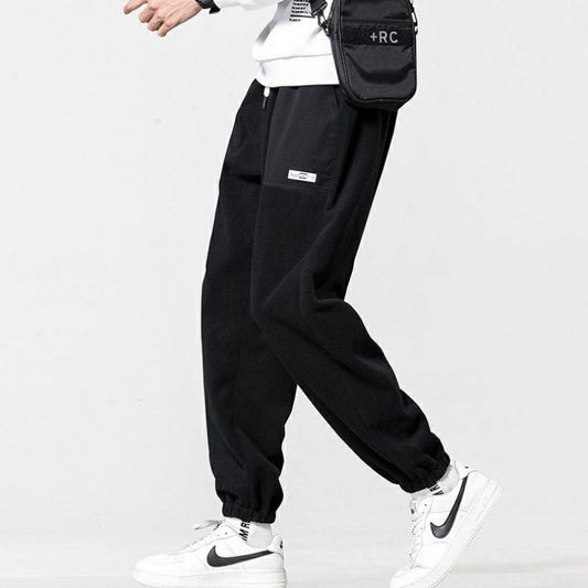 Thickened plus velvet sports casual trousers