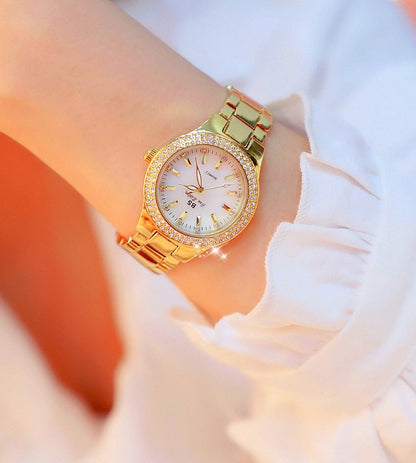 High-end linked watch full diamond female watch