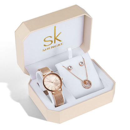 Watch Set Three-piece Rose Gold Watch