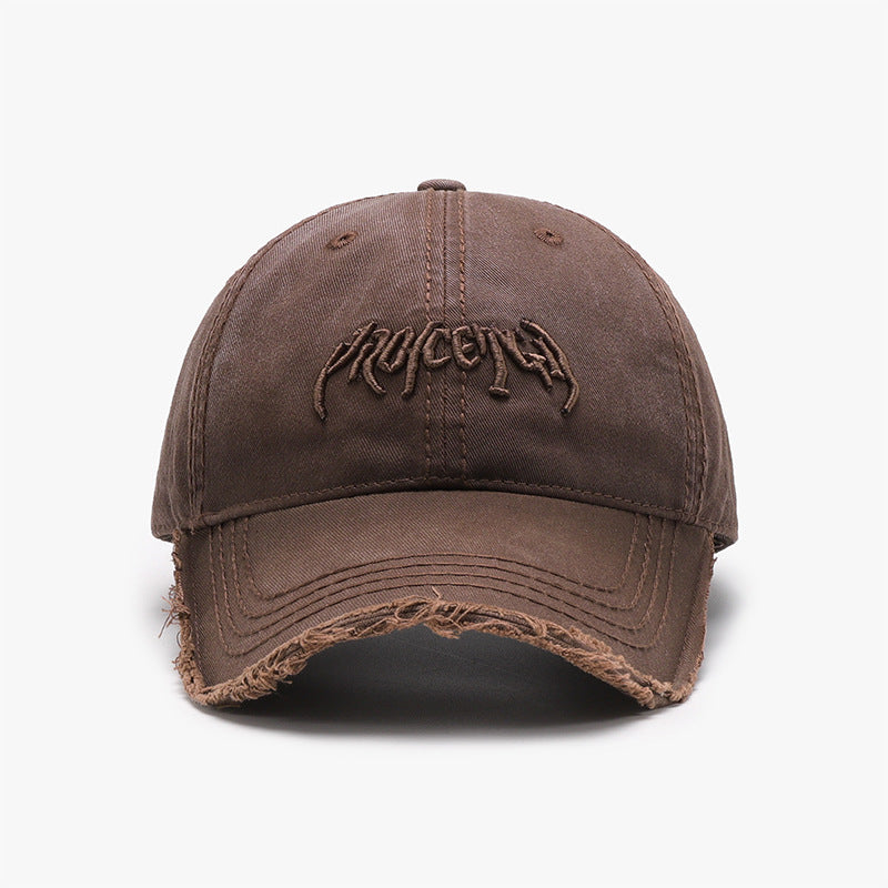 Letter Three-dimensional Embroidery Soft Top Burr Men's Baseball Cap