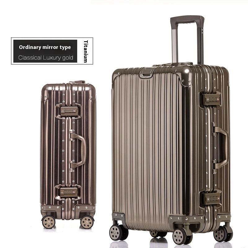 Aluminum Magnesium Luggage Password Trolley Case