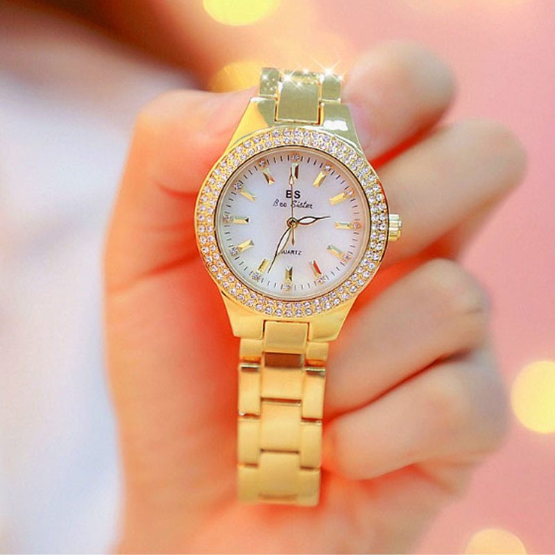 High-end linked watch full diamond female watch