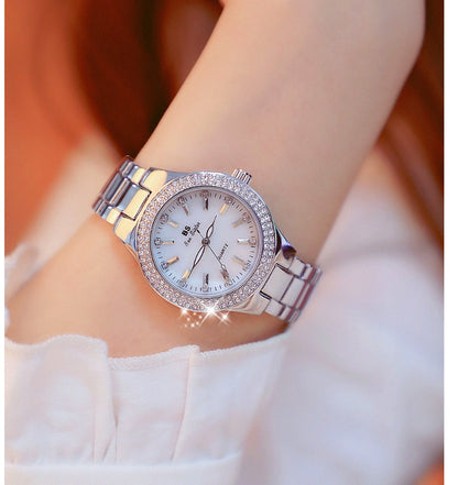 High-end linked watch full diamond female watch