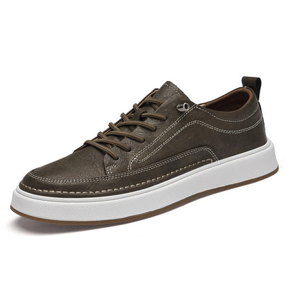 Men's Casual Simple Leather Sneakers