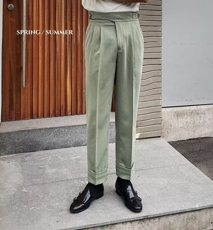 Harem Men's Ninth Pants Fashion Brand Draped Suit Pants