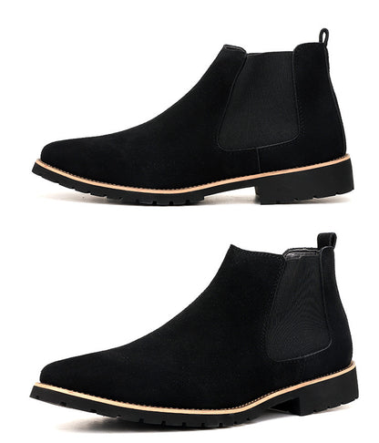 High-top Sleeve Suede Leather Surface Plus Size Casual Boots Fashion All-matching