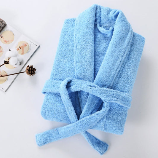 Bathrobe Towel Material Cotton Women's Winter Long Water-absorbing Quick-drying Nightgown Men's Cotton Thickened Bathrobe