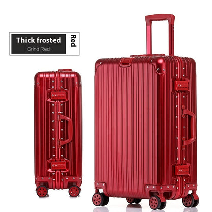 Aluminum Magnesium Luggage Password Trolley Case