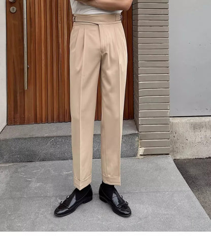 Harem Men's Ninth Pants Fashion Brand Draped Suit Pants