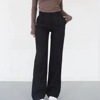 Women's Casual Design Stitching Straight Slim-fit Pants