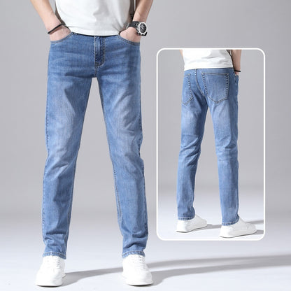 Retro Thin Jeans Straight Loose Casual Trousers Men