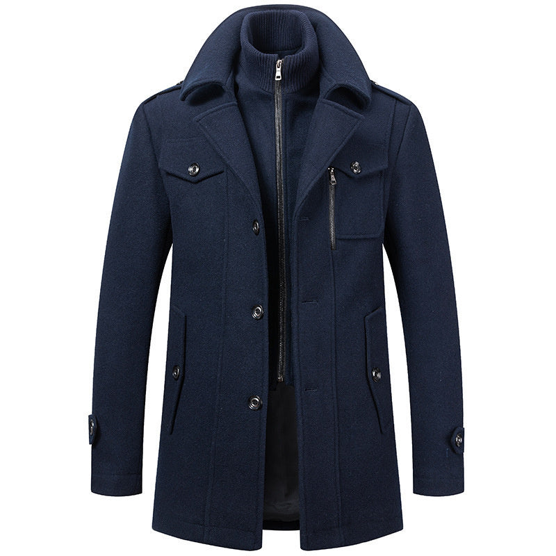 Cold-resistant Plus Cotton Woolen Men's Jacket