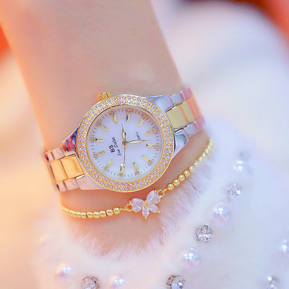 High-end linked watch full diamond female watch