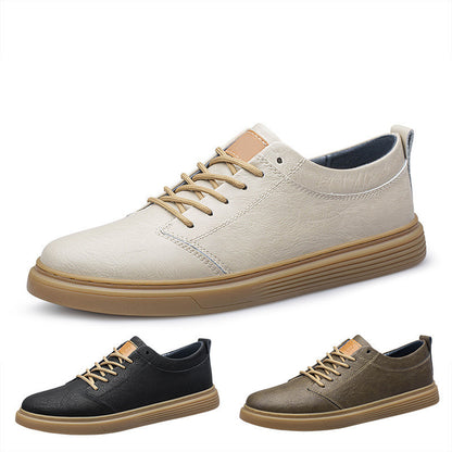 Casual Round Toe Lace-up Sneakers Men's Low Top