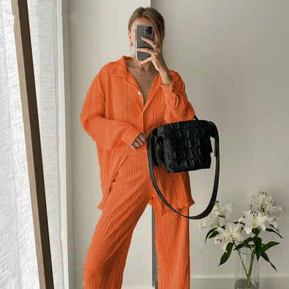 Women's Fashionable Simple Wide-leg Pants Suit