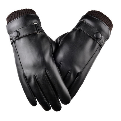 Autumn And Winter Warm Touch Screen Fleece-lined Thick Waterproof Gloves