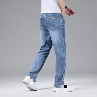 Men's Thin Loose Straight Ice Silk Jeans