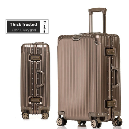 Aluminum Magnesium Luggage Password Trolley Case