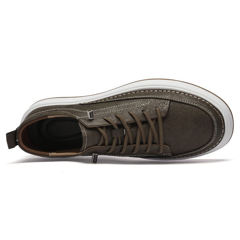 Men's Casual Simple Leather Sneakers