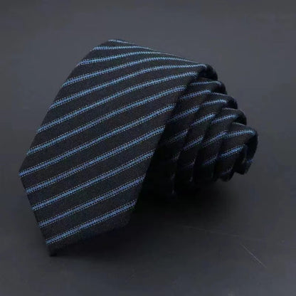 Thickened Sanded Fabric Hand Hit Men's Business Fashion Striped Solid Color Tie Cotton Formal Wear