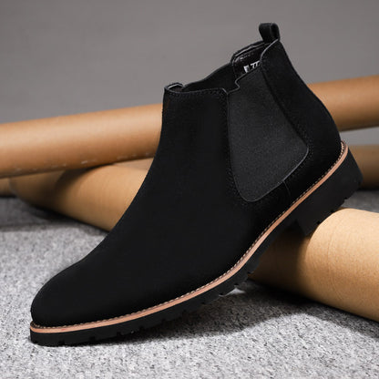 High-top Sleeve Suede Leather Surface Plus Size Casual Boots Fashion All-matching