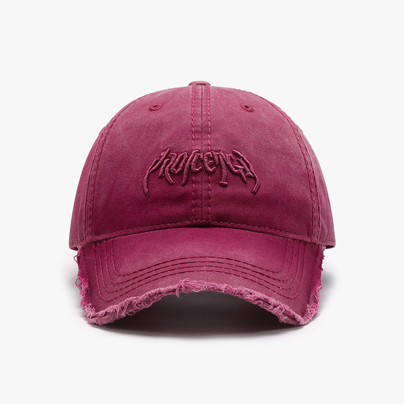 Letter Three-dimensional Embroidery Soft Top Burr Men's Baseball Cap