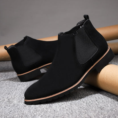 High-top Sleeve Suede Leather Surface Plus Size Casual Boots Fashion All-matching